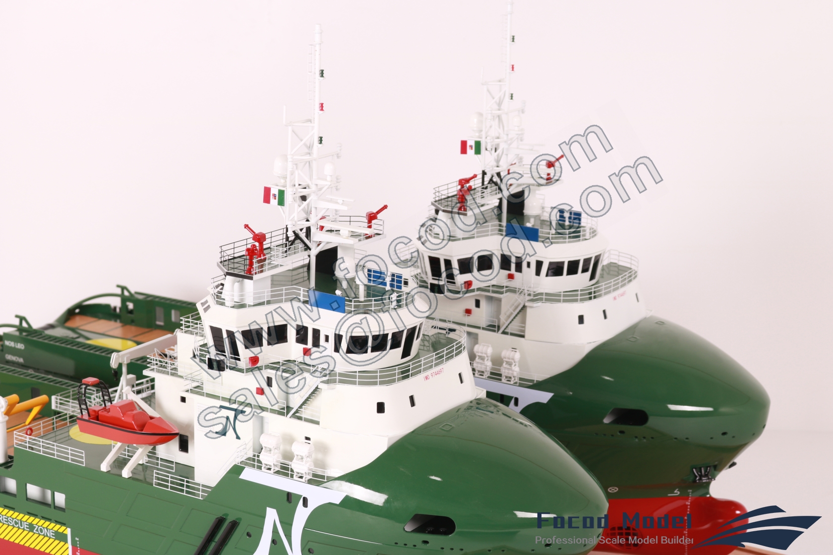 custom made model of 67m Multi Purpose Offshore Vessel